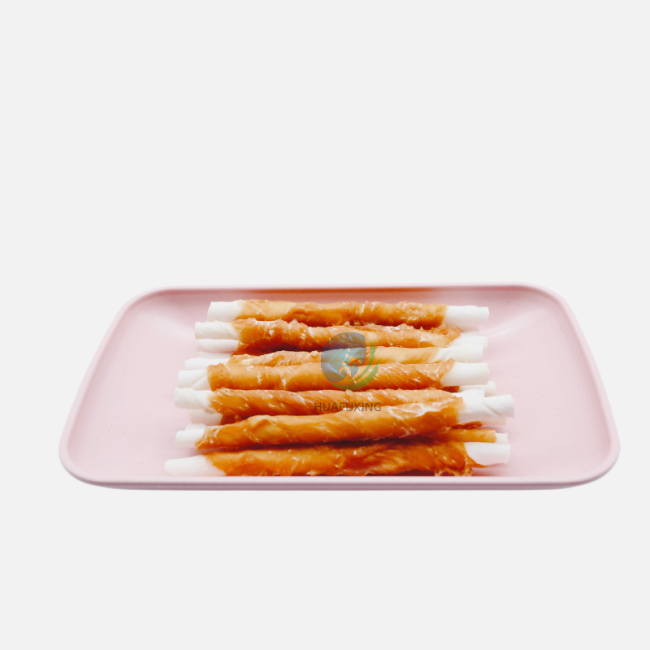 chicken wrapped rawhide stick